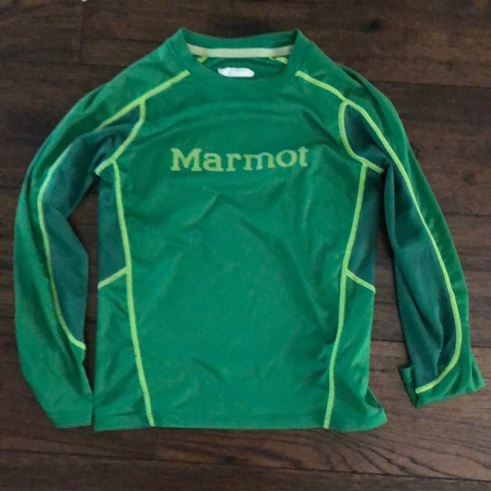 Marmot kids size small polyester under shirt/rash guard/ sun protection